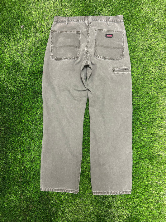 00s Dickies Olive Green Black Tab  Workwear Pants (34 x 30)