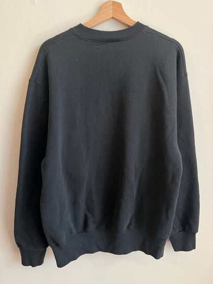 1997 Carolina Panthers Spell Out Pro Player NFL Black Crewneck (L)
