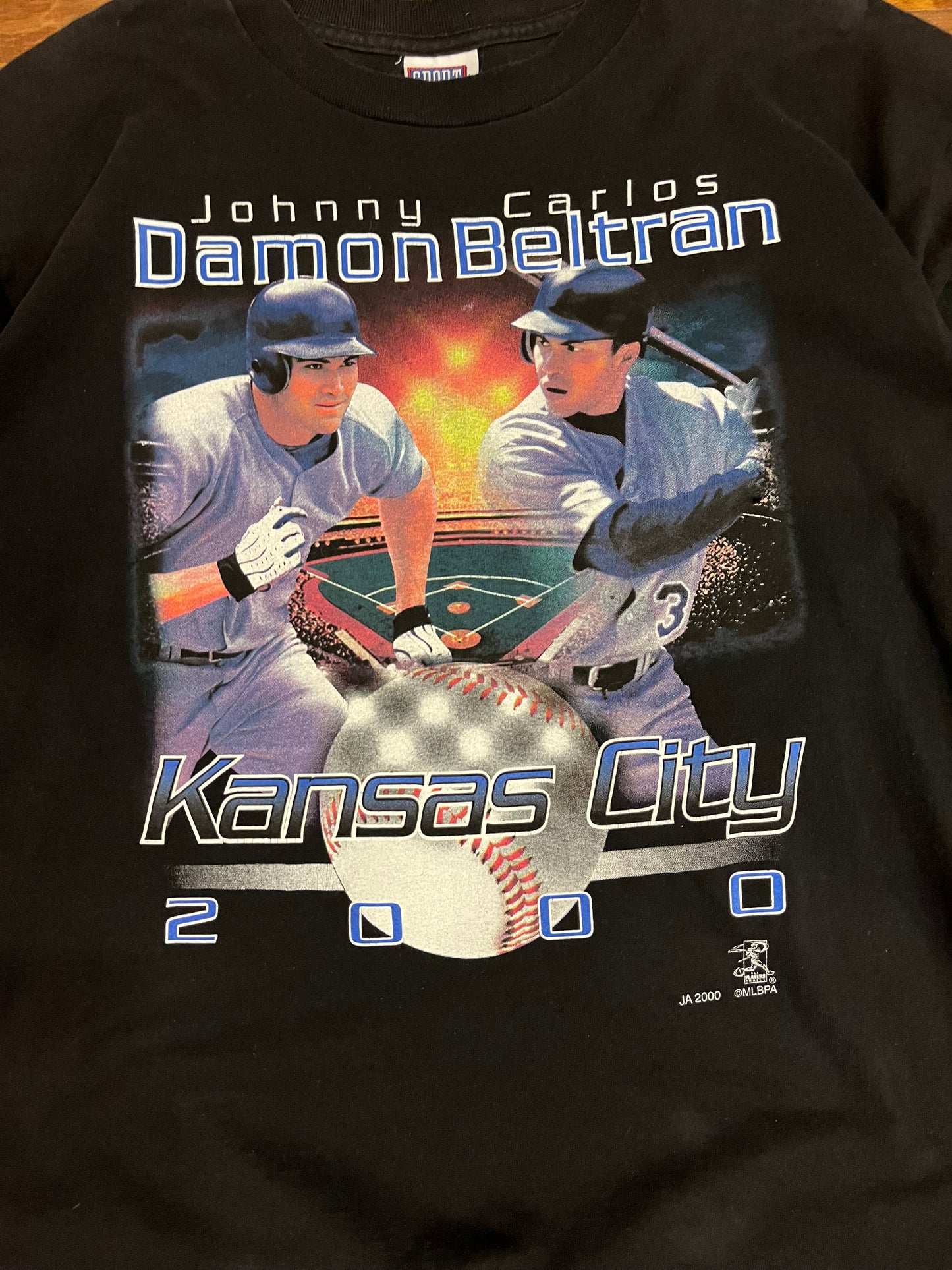 2000 Kansas City Royals Damon Beltran & Johnny Carlos Vintage MLB Tee (XL)