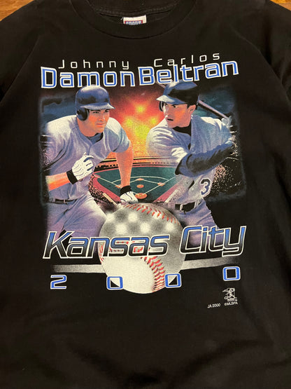 2000 Kansas City Royals Damon Beltran & Johnny Carlos Vintage MLB Tee (XL)