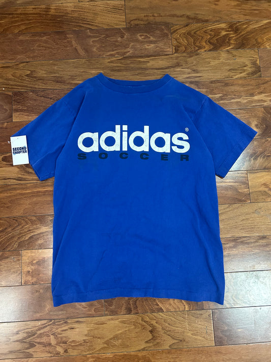 90s Adidas Equipment Blue Tee (M)
