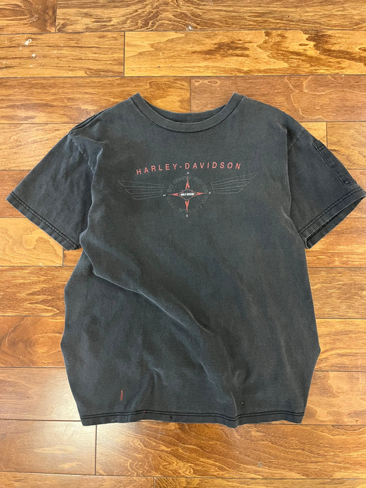 2001 Harley Davidson Daytona Beach Pocket Sleeve Tee