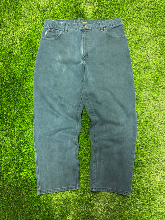 1999 Rare Carhartt B22HTG "Teal/Hunter Green" Denim Pants (38 x 30)