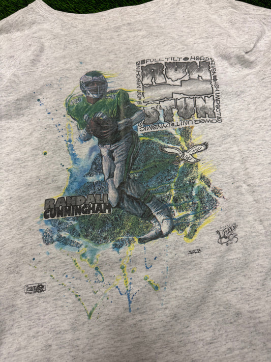 1990 Philadelphia Eagles Randall Cunningham Vintage NFL Tee (XL)