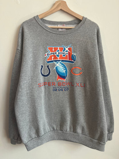 2007 Bears v Colts Super Bowl XLI NFL Crewneck (XL)