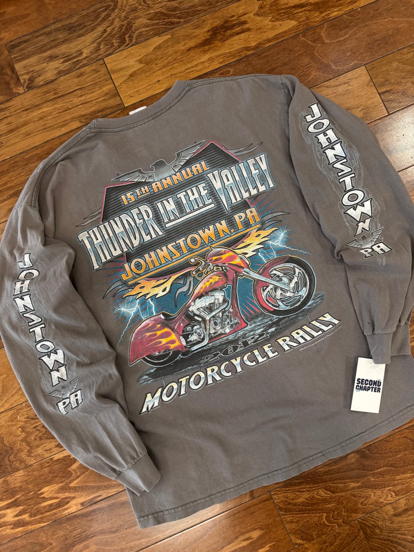 2012 Motorcycle Rally Johnstown, PA Biker Rally Long-Sleeve Shirt (L)