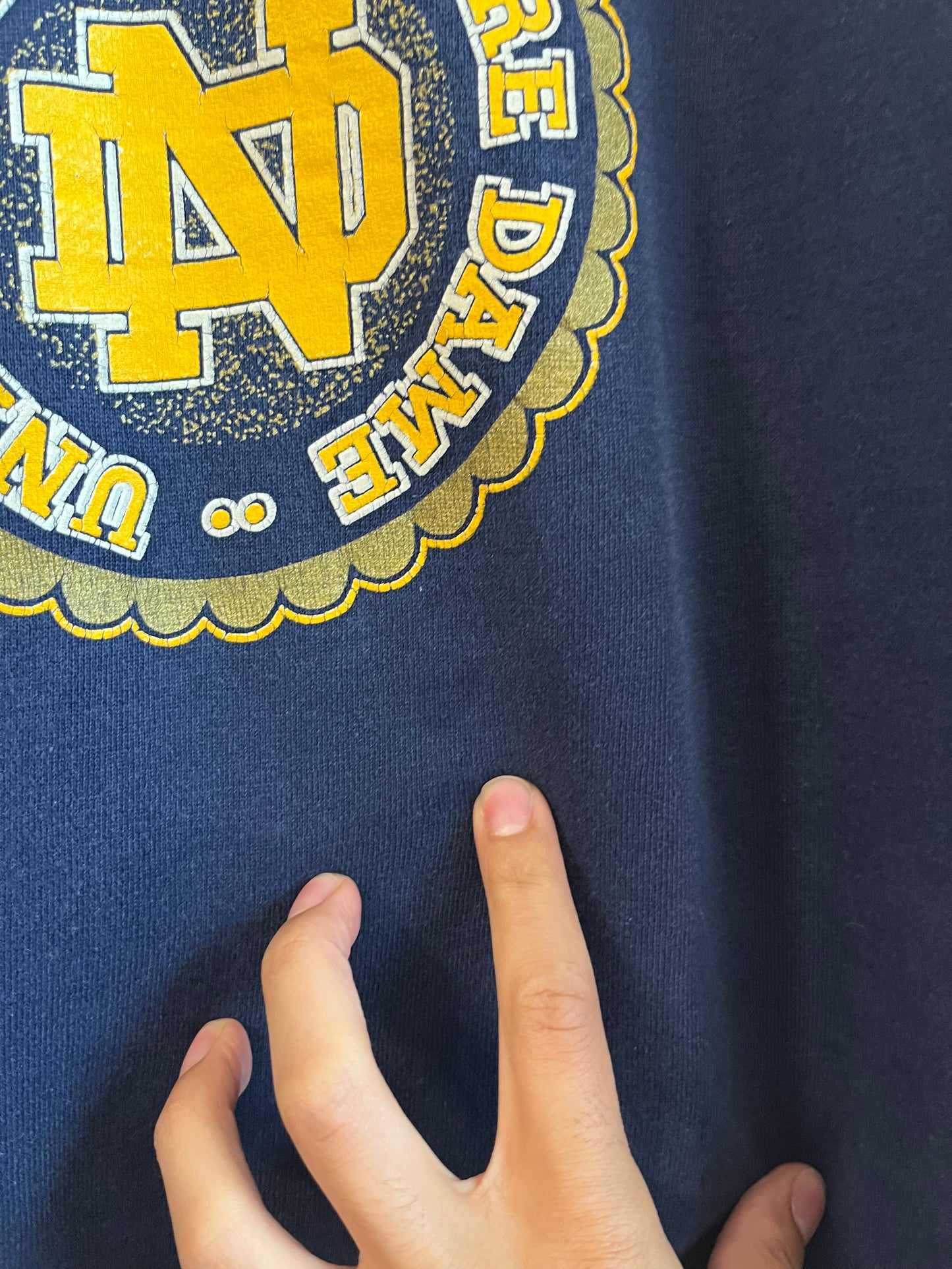 90s Notre Dame Galt Sand Crewneck (L)