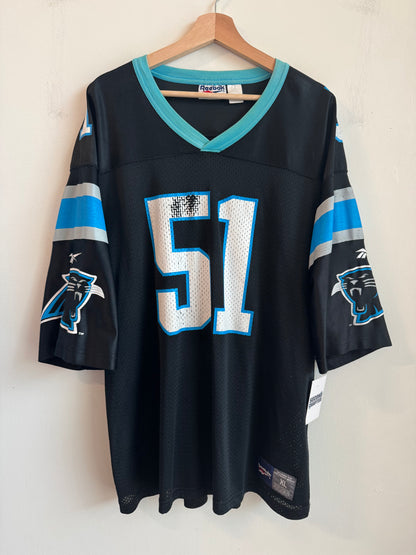 90s Carolina Panthers Sam Mills Faded Reebok Jersey (XL)