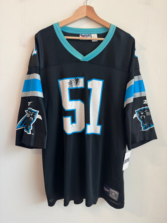 90s Carolina Panthers Sam Mills Faded Reebok Jersey (XL)
