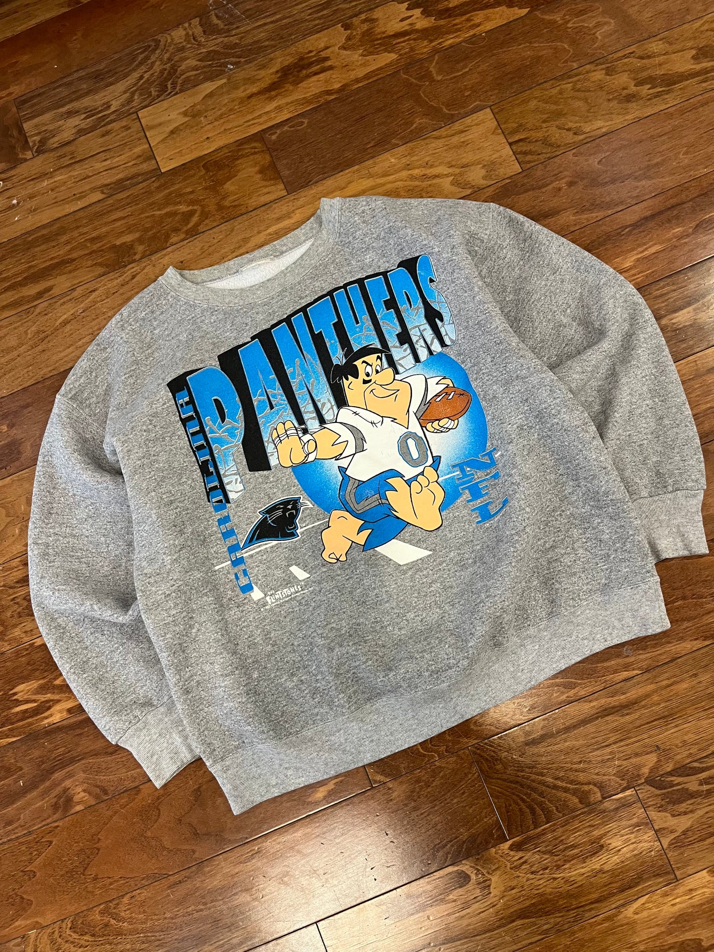 1993 Carolina Panthers Fred Flintstone Crewneck (L)