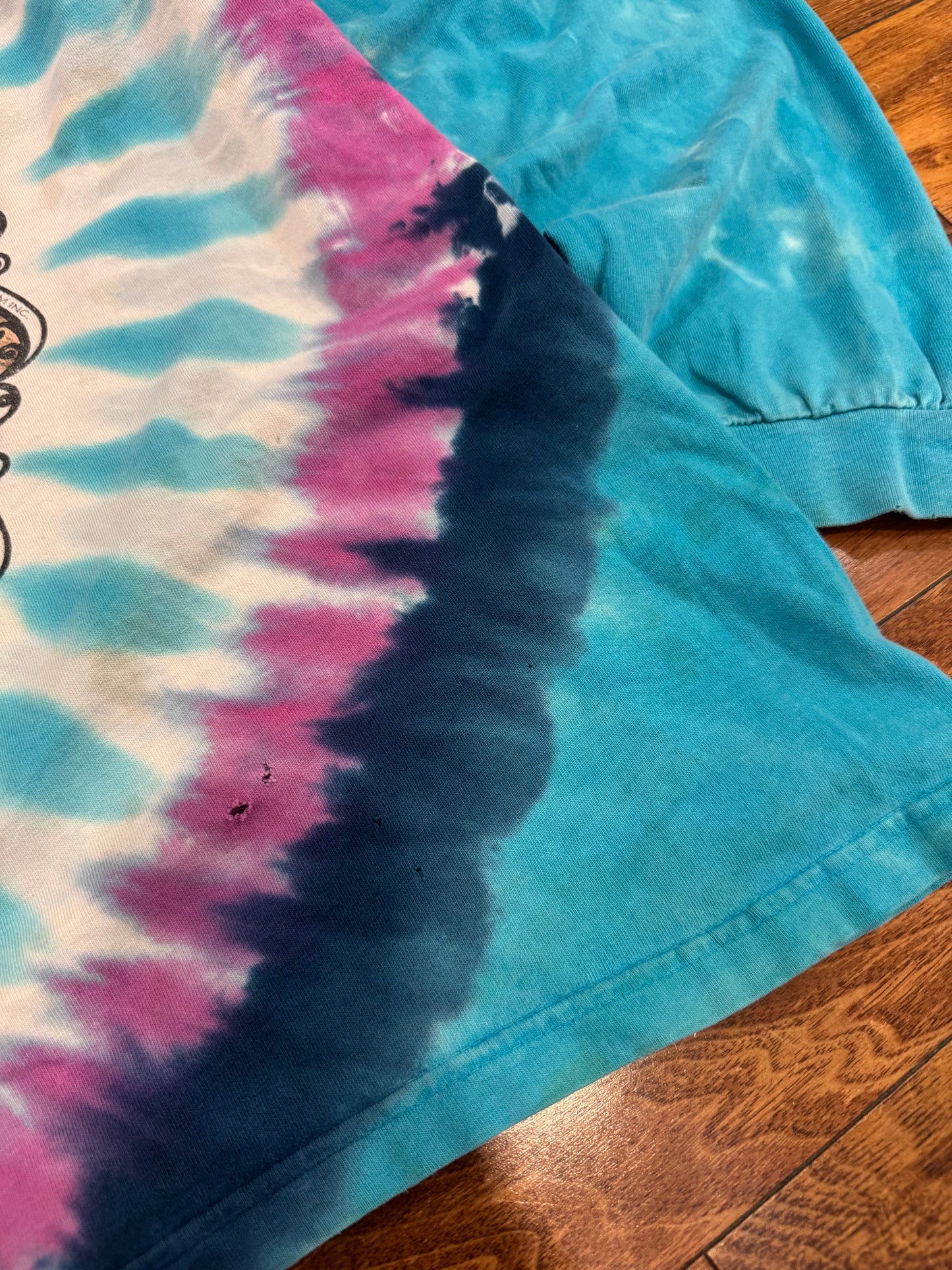 1995 Grateful Dead "Skeleton & Roses" Vintage Band Tie Dye Long Sleeve (XL)