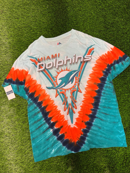 00s Miami Dolphins Tie Dye Majestic Tee (XL)