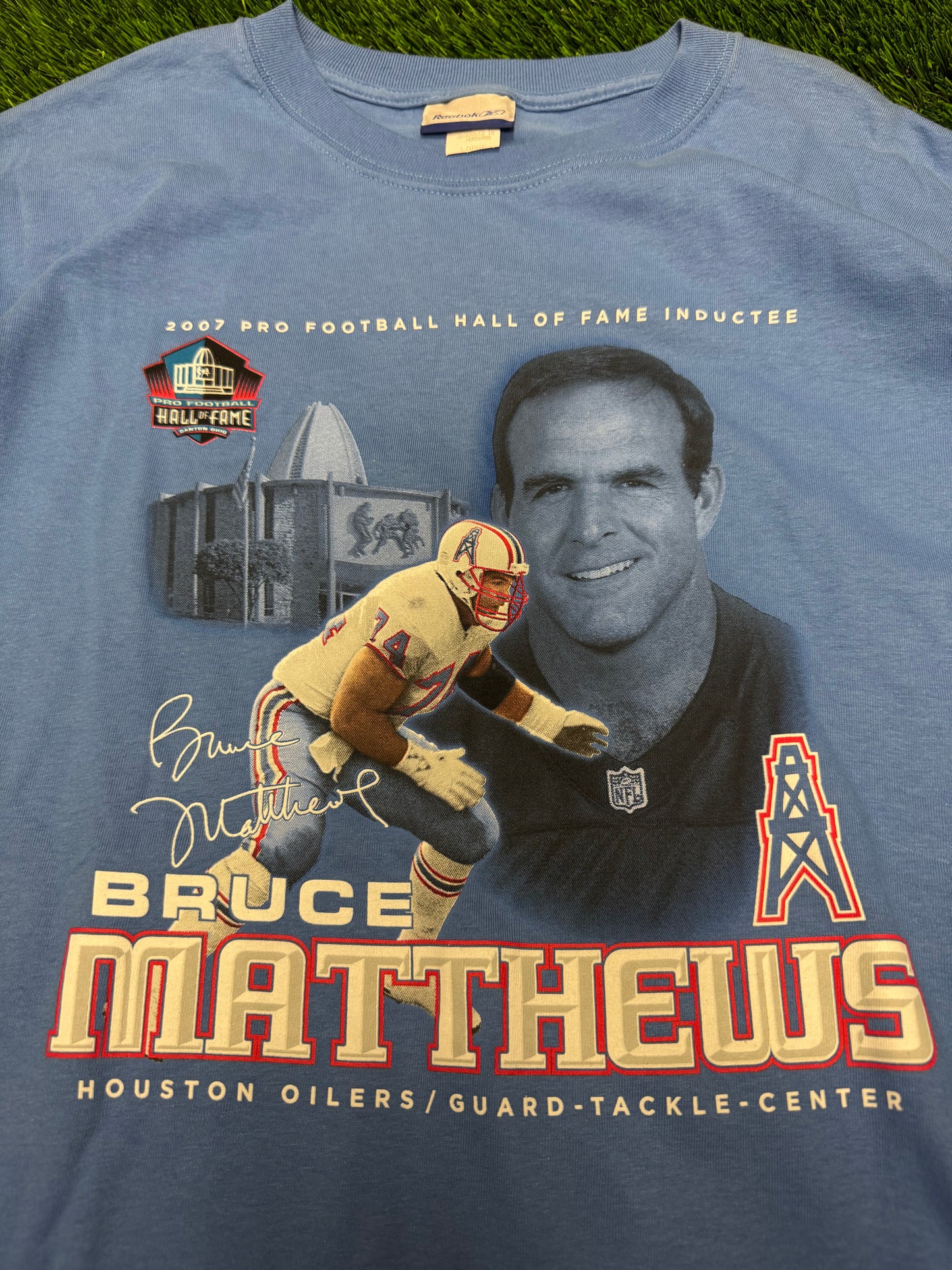 2007 Houston Oilers Bruce Matthews Hall of Fame Tee (L)