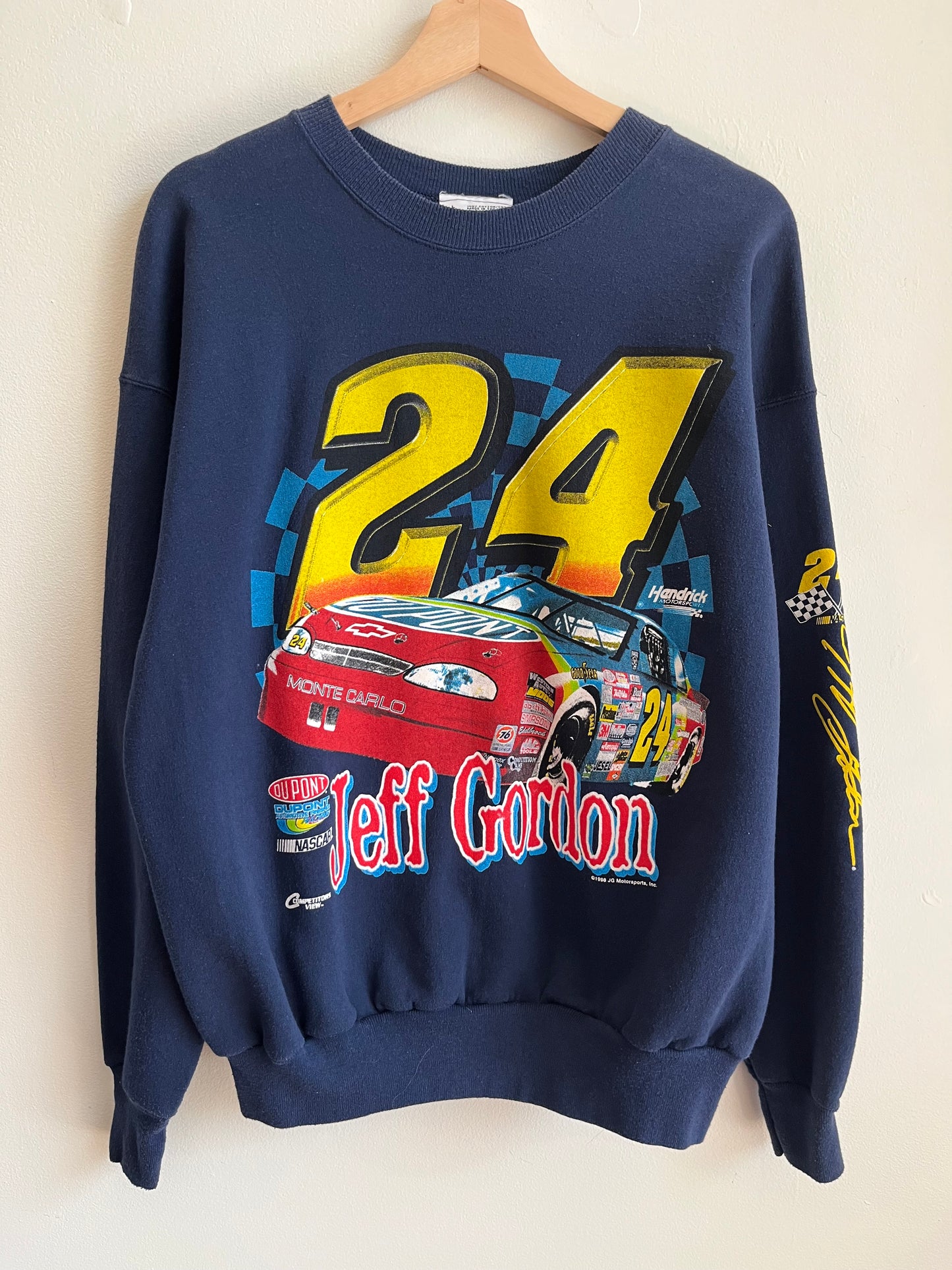 1998 NASCAR Jeff Gordon Number 24 Competitors View Navy Crewneck (L)