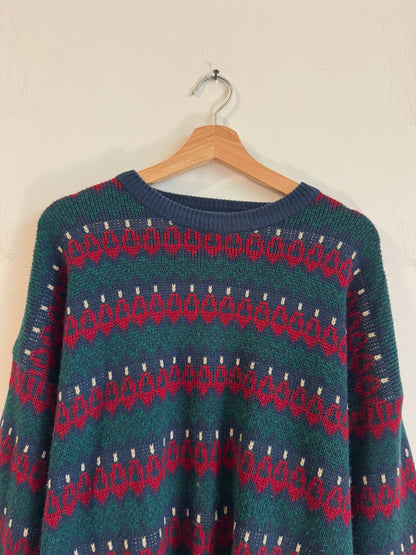 90s Stoneriver Striped Essential Sweater (XL)