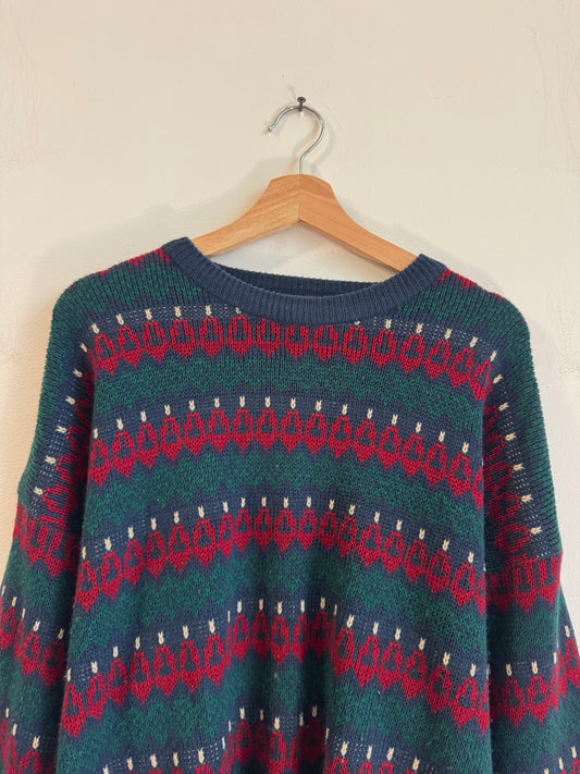 90s Stoneriver Striped Essential Sweater (XL)