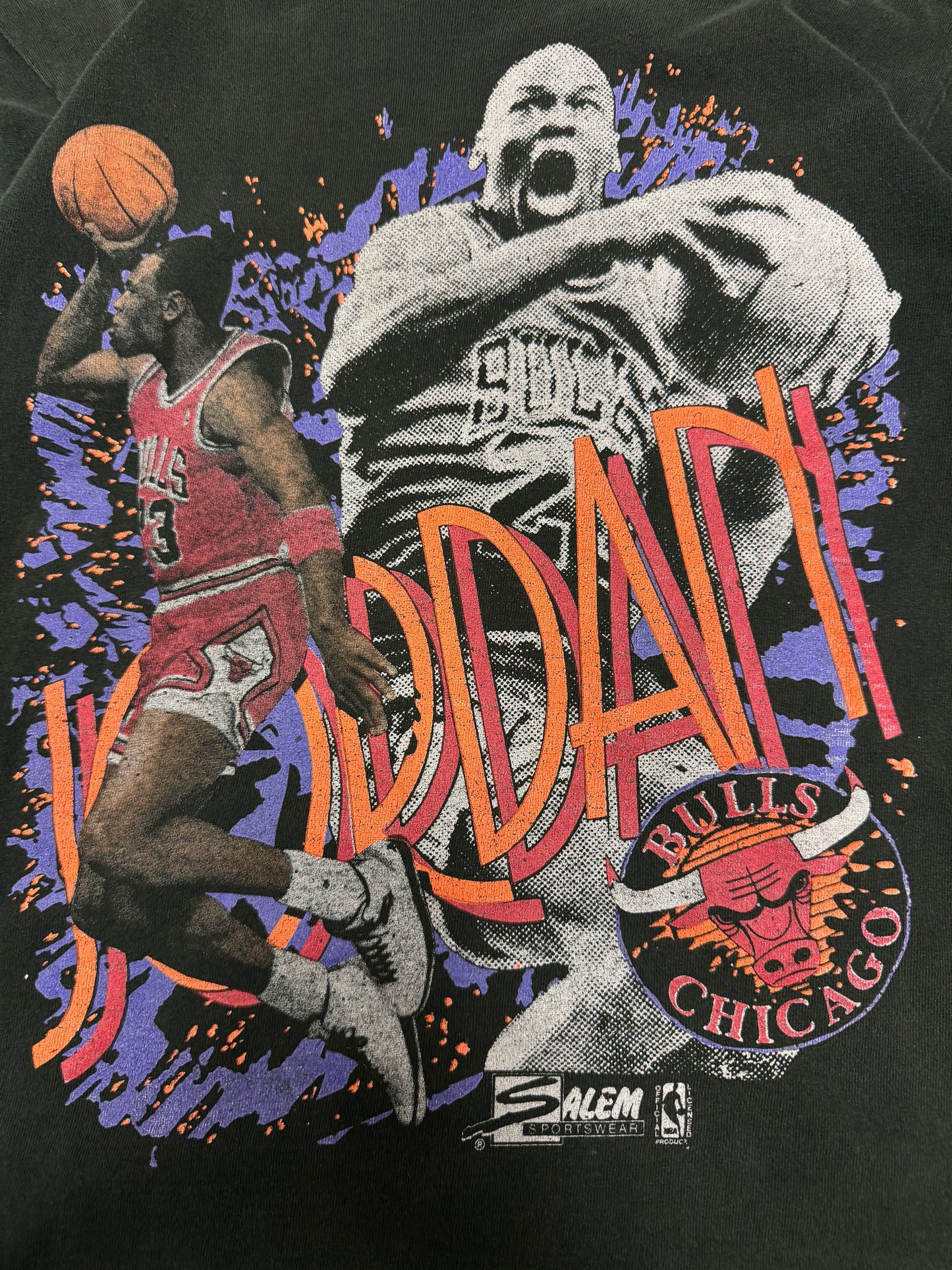 90s Chicago Bulls Michael Jordan Dunk Salem Vintage Graphic Tee (M)
