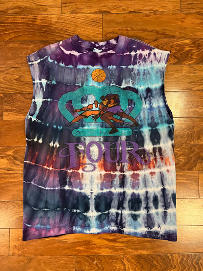 1994 Charlotte Final Four Adidas Tie Dye Cut Off Tank Top Tee (L)