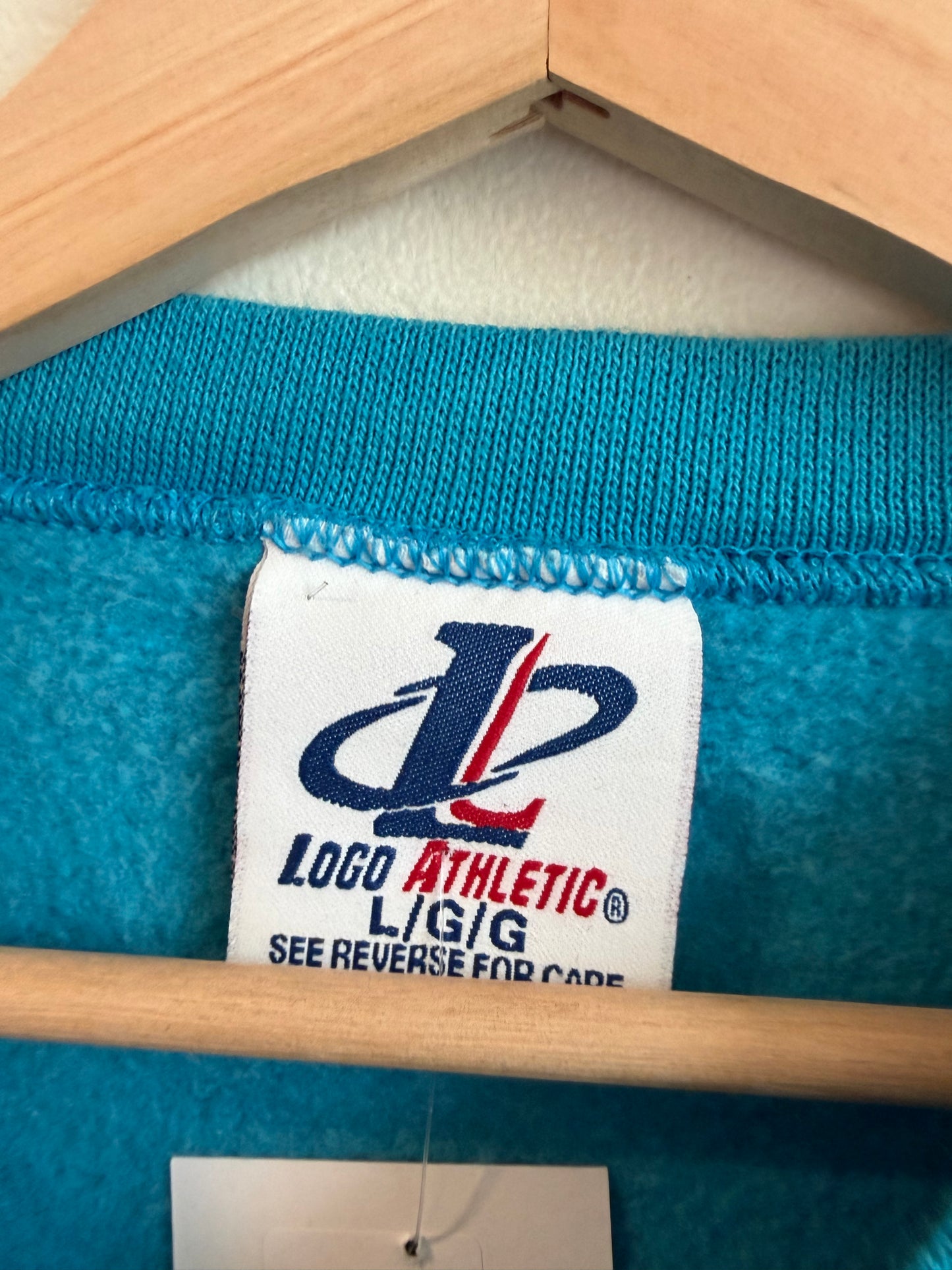 90s Carolina Panthers Logo Athletic Blue Crewneck (L)