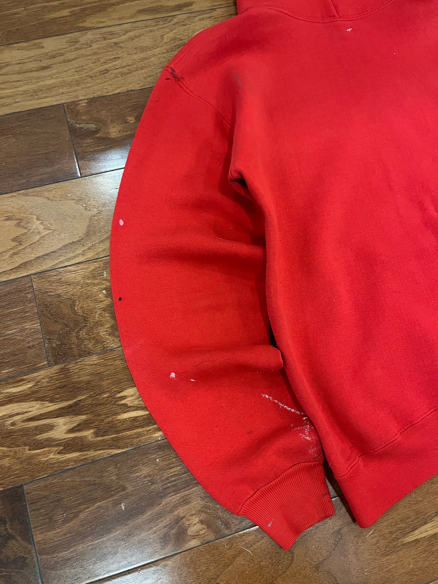 90s Russell Vintage Paint Stained Hoodie (M)