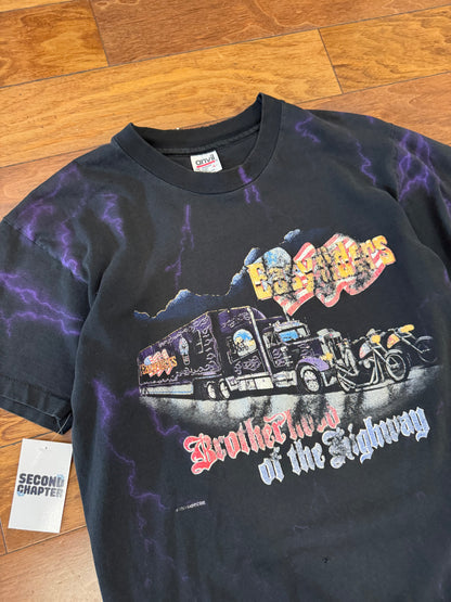 1997 Easyriders "Brotherhood Of The Highway" Rare Purple Lightning Tee (L)