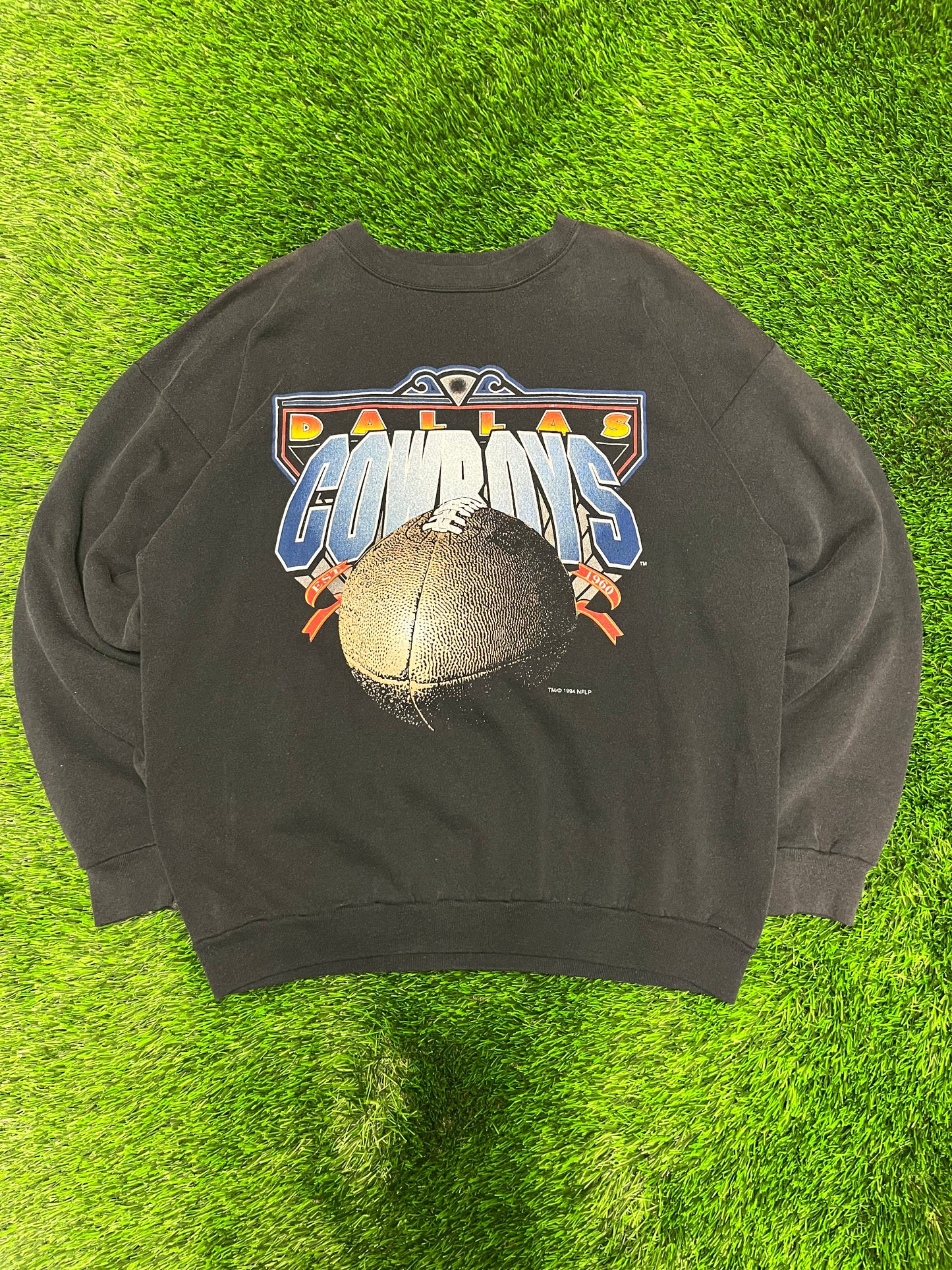 1994 Dallas Cowboys Spell Out Graphic Crewneck (L)