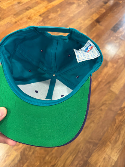 90s Charlotte Hornets Teal/Purple NBA Hat (OS)