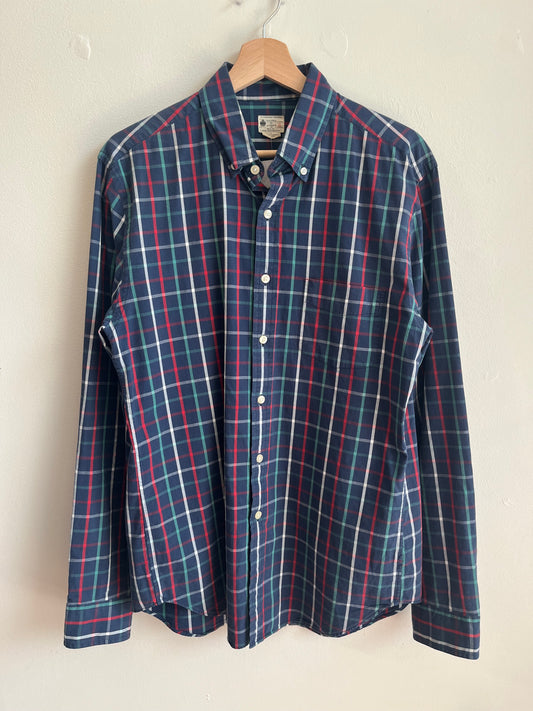 00s J Crew Multi-Colored Striped Dress Polo Shirt (M)