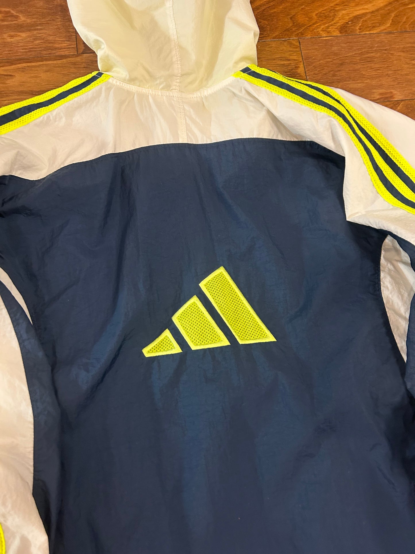 90s Adidas Neon/White Vintage Windbreaker (M)