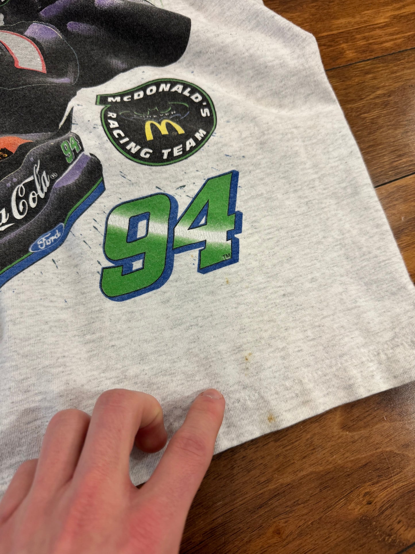 1995 Bill Elliot Vintage Nascar Batman Forever McDonalds DC Racing Tee (L)