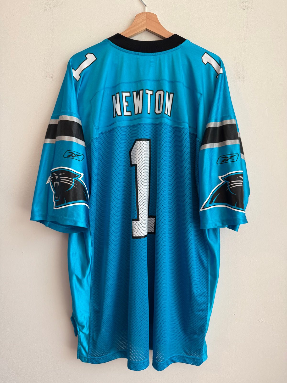 2010s Carolina Panthers Cam Newton Blue Rookie Reebok Jersey (XXL)