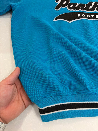90s Carolina Panthers Starter Embroidered Blue Tail Swoop Crewneck (XL)