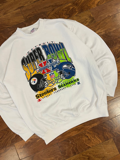 2006 Steelers vs. Seahawks Super Bowl Crewneck (L)
