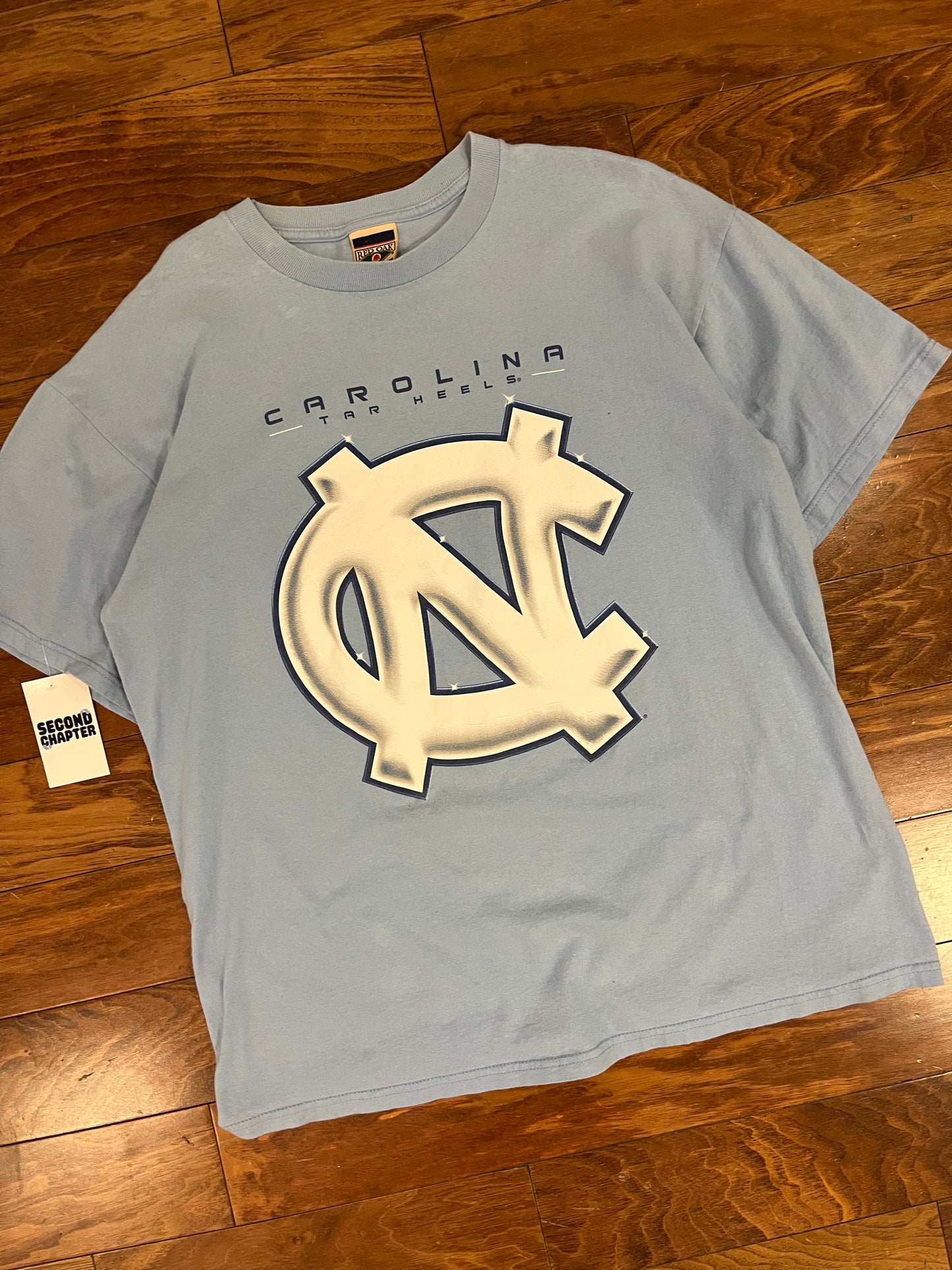 90s UNC Vintage Glossy Logo Tee (XL)