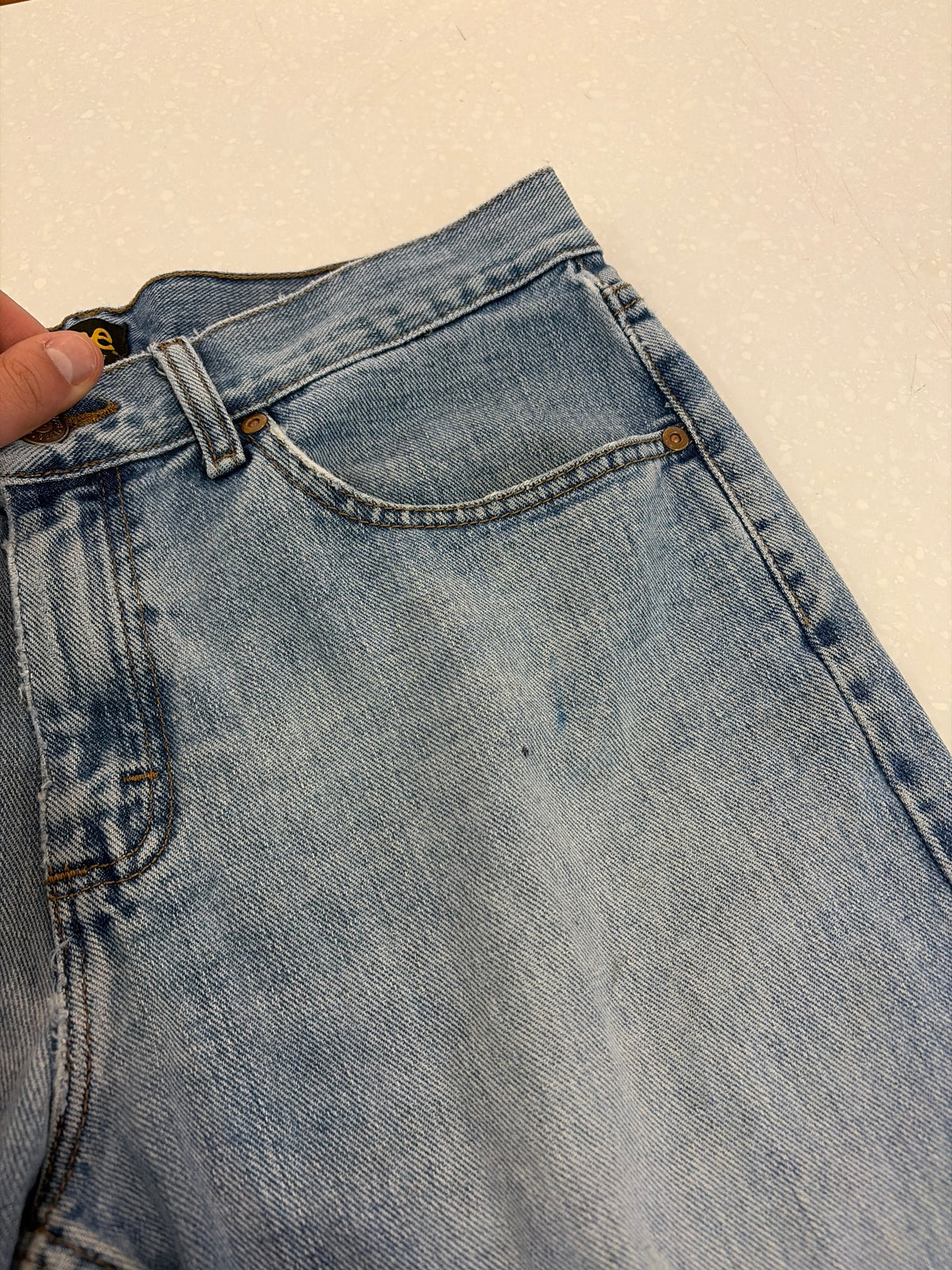 00s Lee Light Wash Faded Shorts (33)