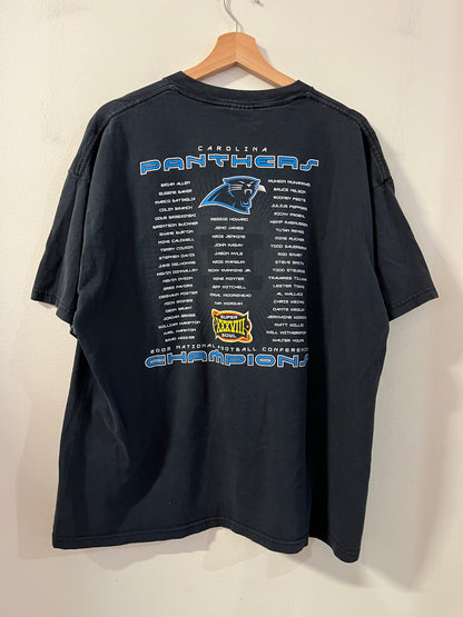 2003 Carolina Panthers Julius Peppers & Stephen Davis Roster Tee (XL)
