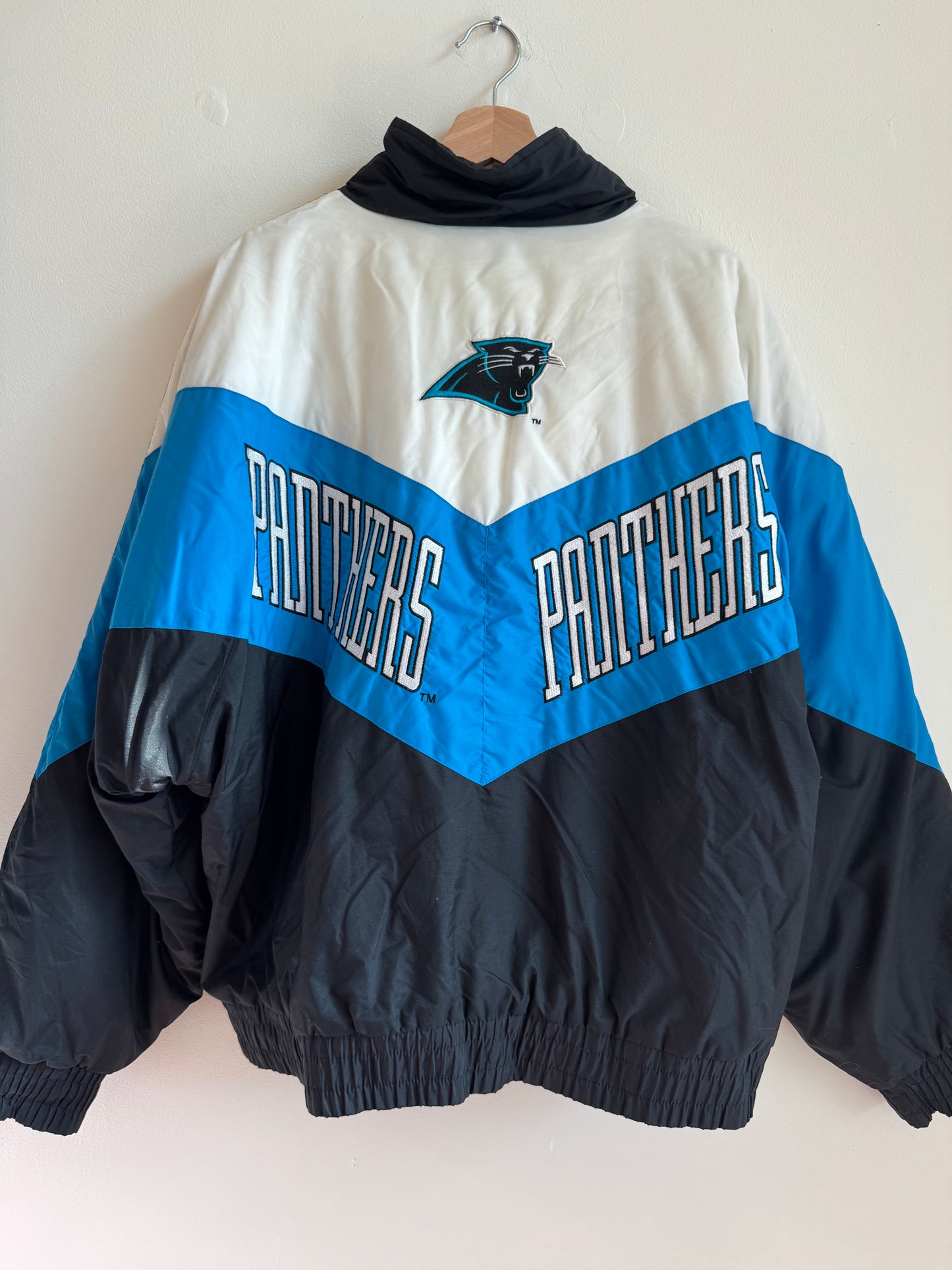 90s Carolina Panthers Logo 7 Puffer Jacket (L)