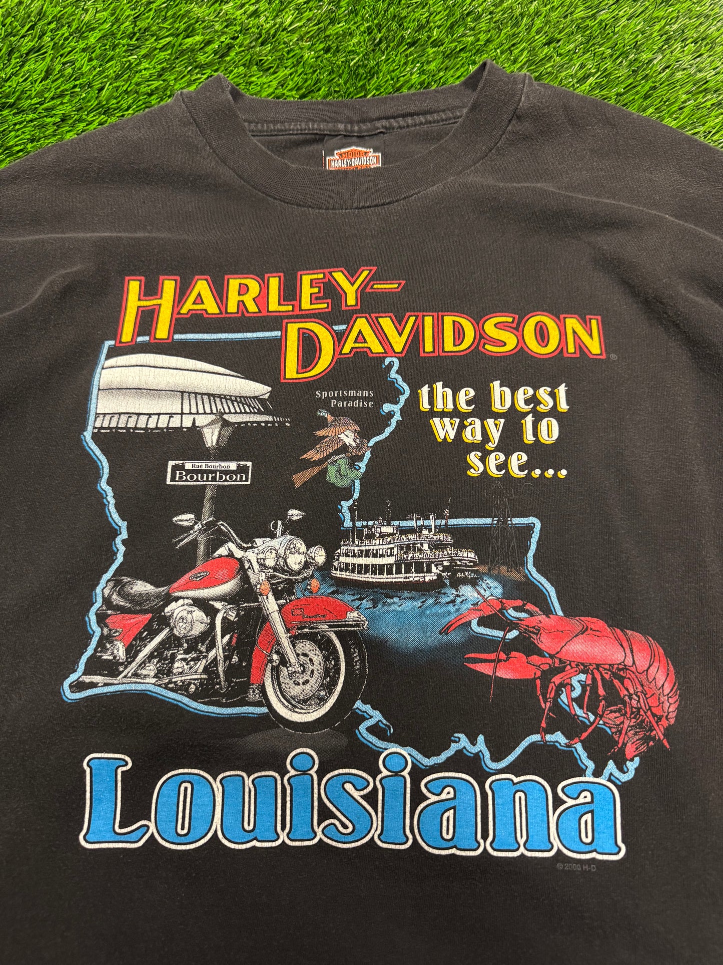 2000 Harley Davidson Louisiana Easy Rider Vintage Biker Tee (XL)