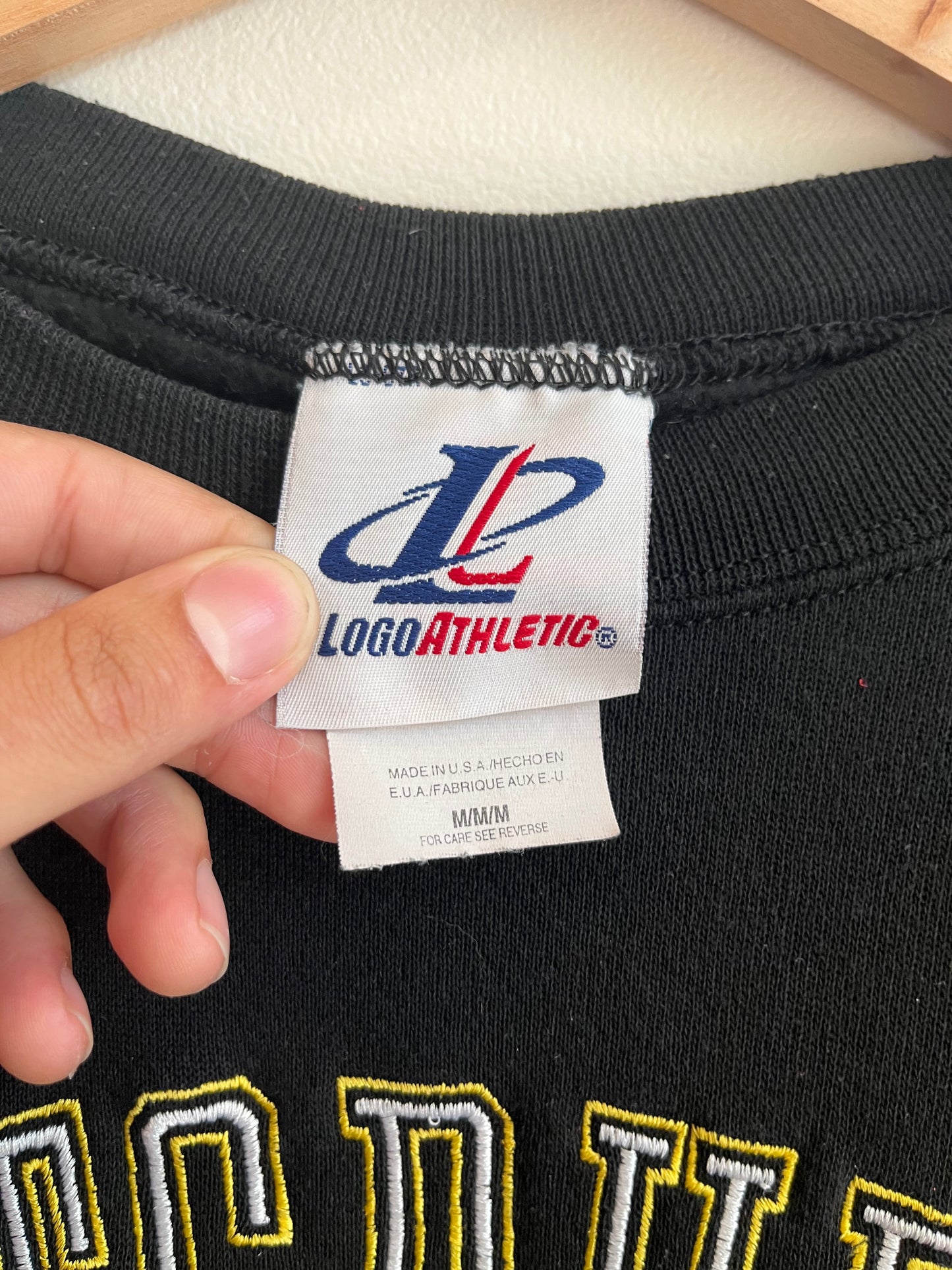 90s Pittsburgh Steelers Logo Athletic Embroidered Crewneck (M)