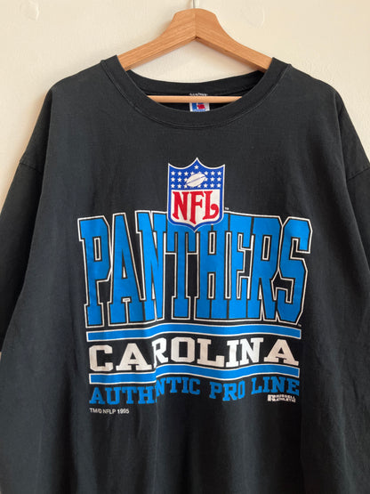 1995 Carolina Panthers Russell Athletics Spell Out Pro Line Tee (XXL)