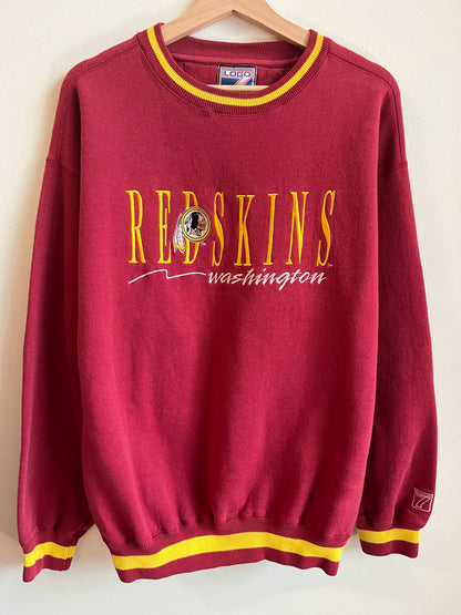 90s Washington Redskins Logo 7 Embroidered Crewneck (L)
