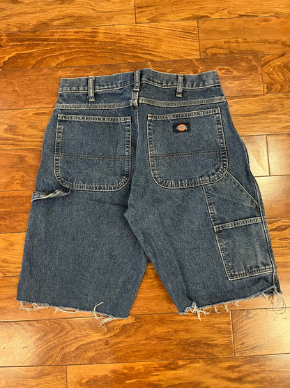 00s Dickies Dark Wash Distressed Shorts (32)