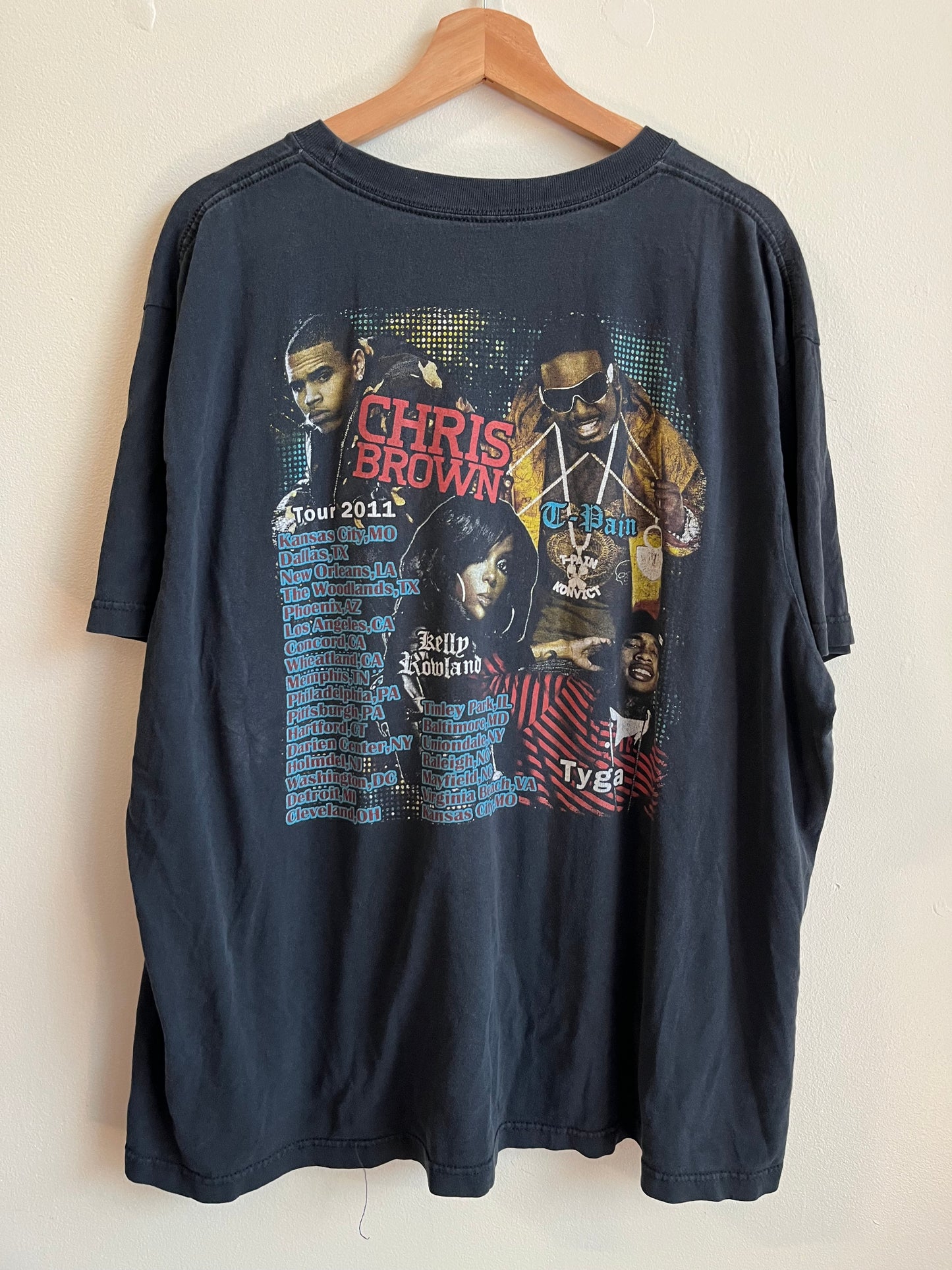 2011 Chris Brown Faded F.A.M.E Tour Graphic Tee (L)