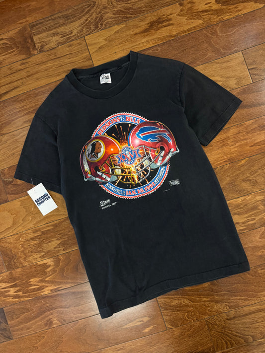 1992 Bills v Redskins Black Tee (M)
