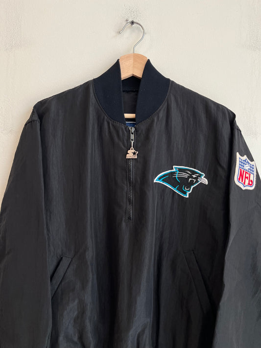 90s Carolina Panthers Starter 1/4th Zip Black Windbreaker (M)