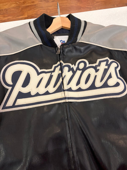 00s New England Patriots NFL Leather Jacket (XL)