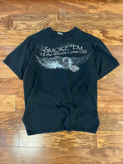 2008 Harley Davidson "Smoke Em" Black Tee (M)