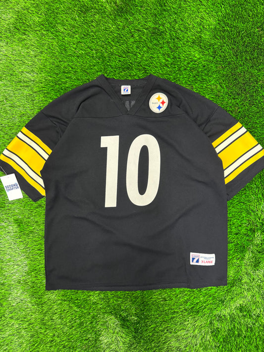 90s Pittsburgh Steelers Logo 7 Kordell Stewart #10 Jersey (XL)