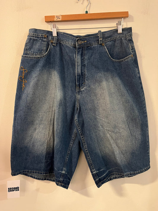 00s Sean John Baggy Mid Wash Shorts (36)