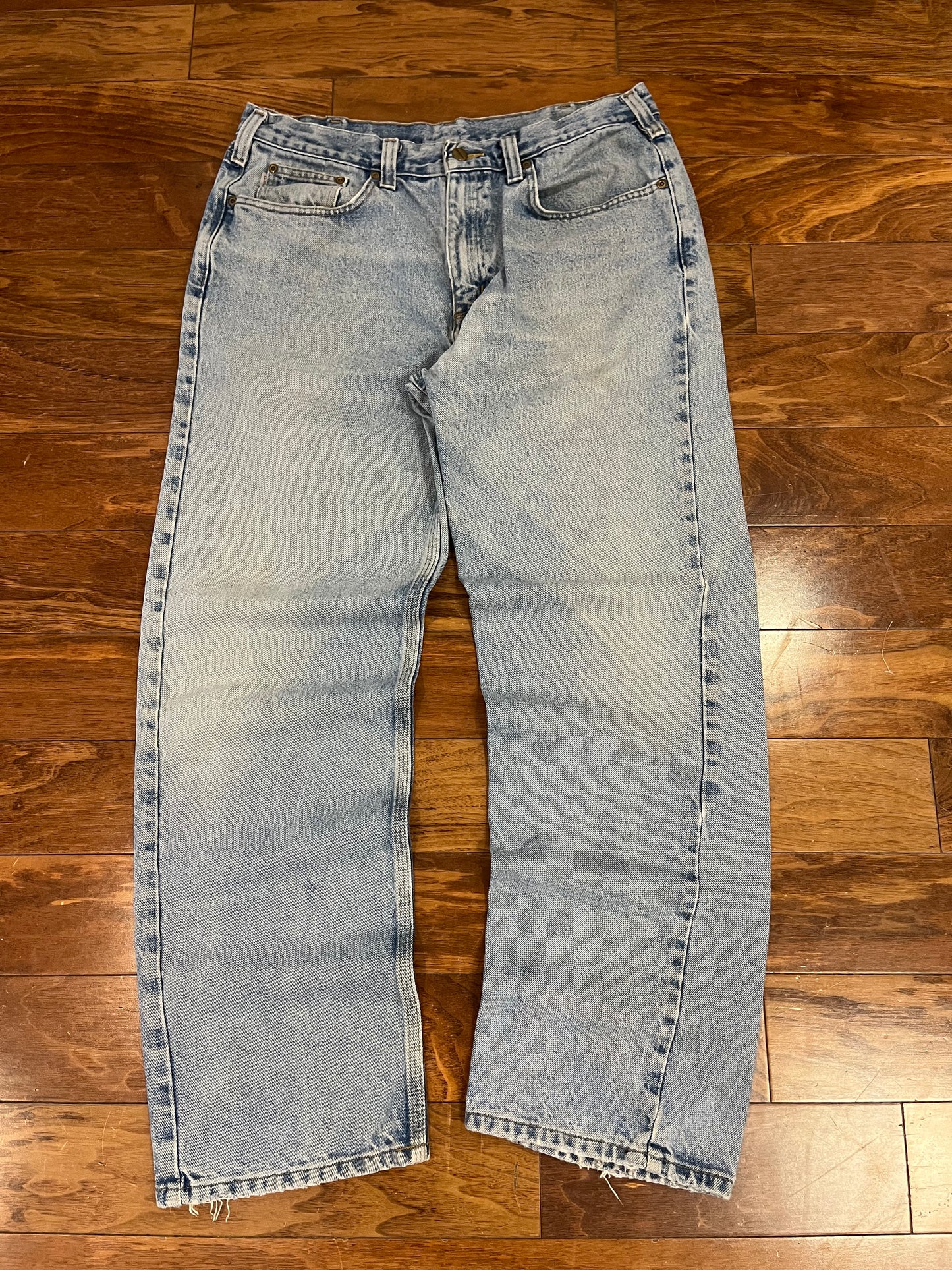 2014 Carhartt Faded Light Wash Blue Jeans (36 x 32)